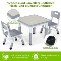 Juego de mesa y 2 sillas para niños, muebles de grupo para asientos infantiles, altura ajustable - details 19