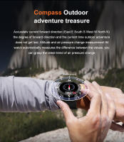 2025 nuevo Reloj inteligente GPS militar al aire libre pantalla de alta definición amoled de 1,43 pulgadas, linterna LED potente, llamada bluetooth, monitoreo de frecuencia cardíaca y presión arterial 100 + Reloj inteligente impermeable en modo deportivo - details 14