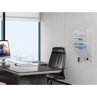 Soporte de Metal A4 con 8 Compartimentos Revistero Organizador de Pared para Oficina con 5 Ganchos - details 10