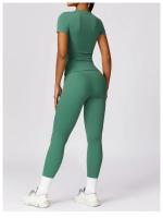 Camiseta Deportiva de Yoga de Nylon Secado Rápido Manga Corta Para Fitness al Aire Libre - details 18