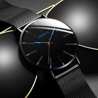 Reloj de hombre Fashion Blue Needle con correa de malla - details 5