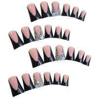 Decoración de uñas artificiales de resina reutilizable con diseño de pato francés y diamantes de imitación para manicura de mujeres y hombres - details 0