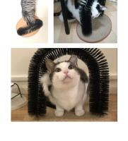 Juguetes para gatos arcos auto-masaje cepillo de acicalamiento mascota gato rascador alfombra juguetes interactivos - details 12