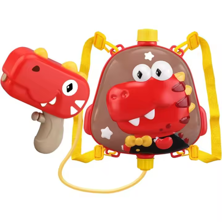 Mochila de Dinosaurio para Niños, Pistola de Agua Eléctrica Recargable con Tanque de Agua de 1000 ml, Juguete d - 1