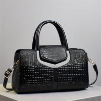 Elegante Bolso Cruzado de Cocodrilo Negro Gran Capacidad, Correa Ajustable, Cierre con Cremallera, Linedo de Poliéster, Detalle de Lentejuelas Bolso Versátil para Mujeres, Estilo Urban - details 4
