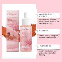 OceAura Suero bronceador sin sol Gotas autobronceadoras sin rayas Fórmula hidratante para el cuerpo y la cara con aceite de aguacate y betacaroteno | - details 2