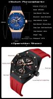 Reloj deportivo esqueleto para hombre, resistente al agua, movimiento de cuarzo japonés, reloj de pulsera informal para negocios, regalo al aire libre para él - details 5