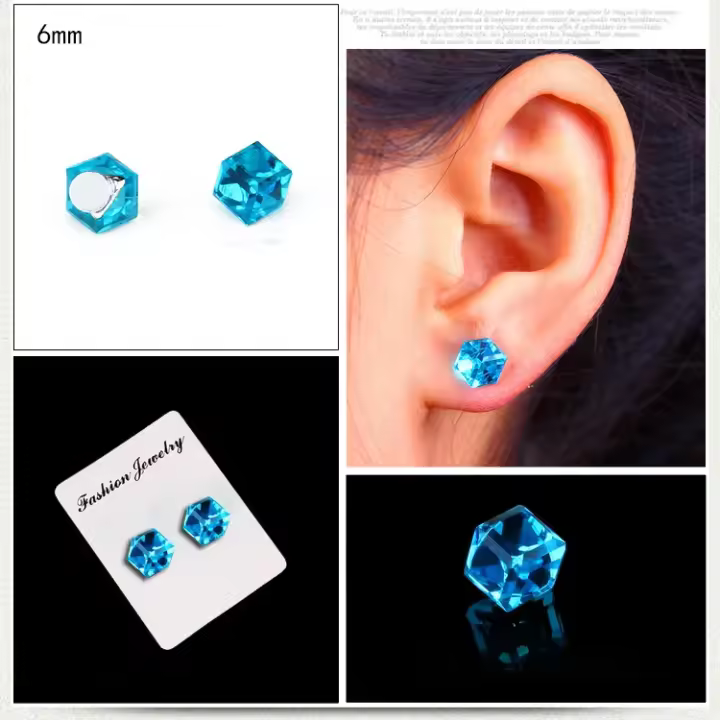 Pendientes de cristal rojo de moda de lujo, pendientes de gemas grandes para mujer, pendientes de compromiso, joyería, regalos de aniversario para fiesta de cumpleaños - 1