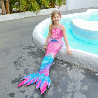 Traje de baño de cola de sirena para niños y niñas, bikini de playa, cosplay - details 2