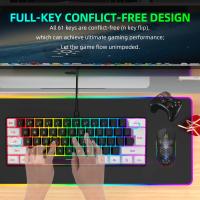 Nuevo teclado de 61 teclas ratón de juego RGB para jugadores de pubg - details 2