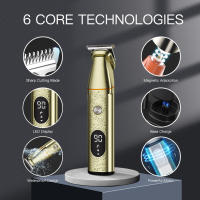 Cortadora de pelo profesional 5 en 1, cortadora de pelo eléctrica, maquinilla de afeitar resistente al agua, Barba, cuerpo, Máquina para cortar cabello para hombres, carga USB - details 5