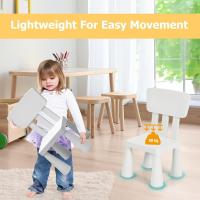 Juego de Mesa y Silla Infantil, Mesa con 2 sillas de plástico para niños, Conjunto de pupitres de Actividades para niños, Set de Mueble Infantil de 3 Piezas, Apto para 1-7 años (Rosa) - details 11