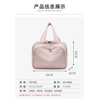 Doble bolsa de cosméticos esponjosa de gran capacidad de apertura ancha para mujer 2025 nueva bolsa de lavado y almacenamiento portátil de alto valor - details 10