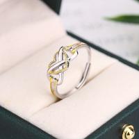 Anillo de Plata Esterlina 925 con Corazón Dorado y Símbolo de Infinidad - details 4