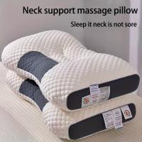 Cojín de punto fino con protección para la columna cervical, cojín para dormir con masaje, cojín transpirable y absorbente - details 1