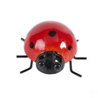 Estatua de Mini Metálica de Ladybug Beetle para Decoración del Hogar Adorno de Pared Colgante para Jardín Patio Figura de Escultura Exterior - details 9