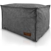 Reposapiés Salon de Lujo - [50x40x30 cm] Sofá Puf de Diseño con Relleno Incluido para Escritorio u Oficina - Taburete Bean Bag Silla Grande en Cuero Sintético Beige - details 15