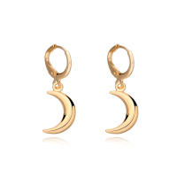 Pendientes de media luna tridimensionales a la moda y populares para mujer, pendientes de moda geométricos Retro simples - details 3