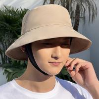 Sombrero de cubo para acampar a la moda Simple, Color sólido, a prueba de viento, sombrero de playa para exteriores, protección UV, gorra con protección solar transpirable para senderismo - details 13
