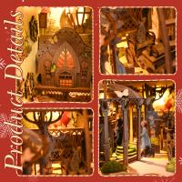 Rompecabezas 3D de Madera Kit de Construcción de Casa de Muñecas Mini Decoración de Escritorio Fancy Ideal Regalo de Holiday para Amigo y Amiga - details 4