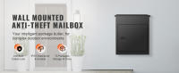 SucceBuy Caja de entrega de paquetes, acero galvanizado, cerradura codificada, deflector antirrobo extraíble, impermeable, para porche exterior - details 0