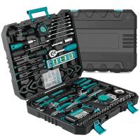 TLGREEN Kit de herramientas de reparación de automóviles para el hogar de 198 piezas, caja de herramientas de plástico con llave con juego de herramientas manuales generales para el hogar con caja de herramientas de plástico y estuche de almacenamiento - details 0