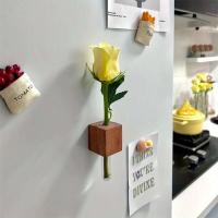 Tubo de ensayo de madera, arreglo artesanal, simulación magnética, jarrón, adhesivo para refrigerador, ración de cocina para el hogar - details 3