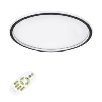 OCASAMI-Luz LED de techo con Control remoto, lámpara moderna de sala de estar, regulable, aspecto de madera - details 3