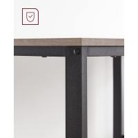 Escritorio con 2 Estantes a la Izquierda o a la Derecha, Mesa de Trabajo, para Salón Oficina, Estructura de Acero, Industrial, Negro Ébano LWD047B16 - details 53