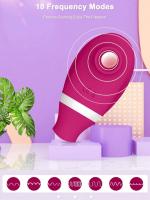 Consolador de pene potente vibrador de clítoris vaginal chupando y lamiendo estimulación dual masajeador femenino juguete sexual para adultos - details 5