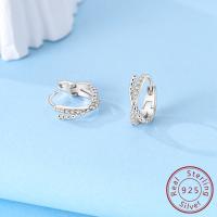 Pendiente de aro de plata de ley 925 para mujer, corazón, estrella, trébol, joyería de compromiso, regalo de boda - details 39