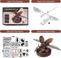 Kit de Modelo de Rinocerto Hipopótamo de 147 Piezas Rompecabezas 3D Juguete de Montaje Fácil - details 1