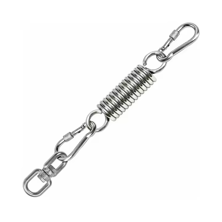 Suspensión para hamaca, muelle de suspensión de acero con 2 anillas y articulación giratoria de 360° para soportes de hamacas de jardín, hamacas de yoga - 1