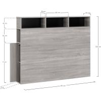 Cabecero de Cama Zeus 95 cm con almacenaje Blanco, 2 Puertas 9 Huecos - details 2