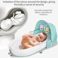 Cama de bebé para recién nacidos, nido de dormir, cama de viaje plegable, mosquitera, Moisés, cesta de dormir infantil para 0-24 meses - details 13