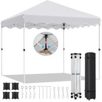 Carpa de Jardín Pop Up Ajustable de Altura 3x3M Marco de Acero Resistente a Rayos UV - details 3