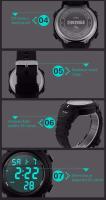 Reloj Deportivo de Lujo Premium Reloj Militar LED Impermeable Pulsera de Cuero - details 7