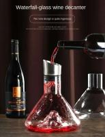 Botellas de vino espesadas de vidrio hechas a mano para el hogar, iceberg en cascada rápida, accesorios de bar - details 0