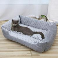 Sofá cama cálido para perros, cojín de terciopelo de felpa, práctico, suave y cómodo, perrera para cachorros, nido para gatitos, otoño, invierno - details 3