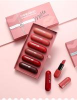 Maquillaje Resistente Al Agua, Juego De 6 Piezas De Pintalabios, Brillo de Labios Mate Natural - details 0