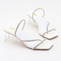 Pantuflas sencillas de tacón alto con tanga fina y diamantes de imitación - details 15