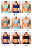 Sujetador deportivo de estilo europeo y americano con cuello halter, alta elasticidad, nylon mate, gran espalda abierta, top de yoga para mujeres - details 4