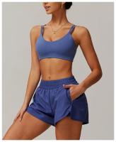 Sujetador de Yoga cruzado con espalda con fugas para mujer, Top deportivo ajustado a prueba de golpes de secado rápido para gimnasio, Top deportivo para correr al aire libre, camiseta sin mangas de Color sólido - details 7