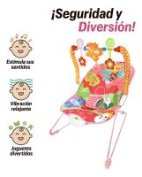 Mecedora para bebés Mecedora vibradora para bebés Cuna Mecedora de dibujos animados para bebés, bonita y segura Imprescindible para dormir cómodamente Absolutamente segura y fácil de lavar ¡Ideal para bebés! - details 2