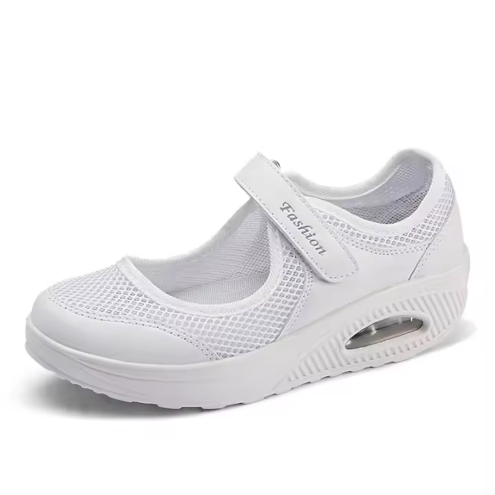 2025 de mediana edad madre zapatos de caminar de malla casual zapatos deportivos de las mujeres hueco cojín de aire mecedora zapatos zapatos para correr - 1