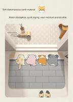 Pie absorbente de baño de diatomita suave rpet para baño, inodoro, dormitorio - details 6