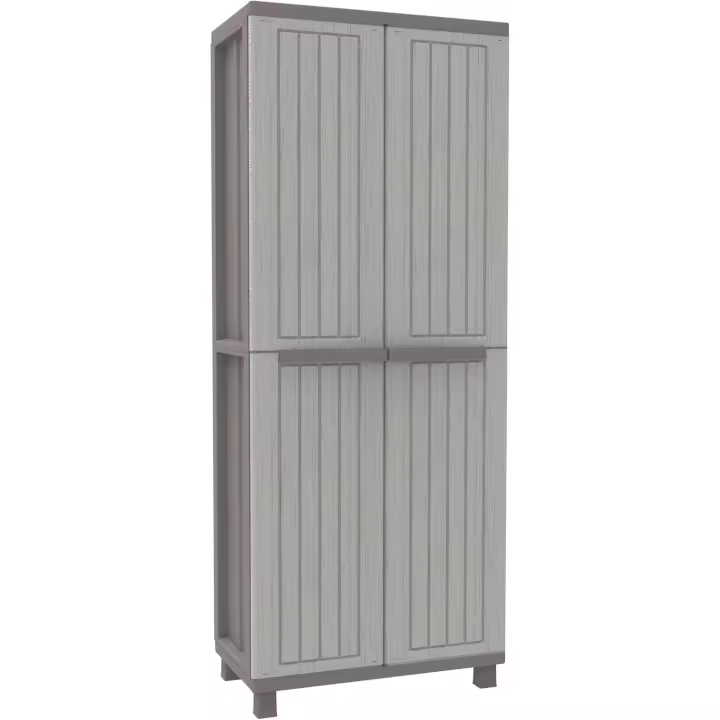 Jwood 368, Armario de 2 Puertas con 1 Estante Interior y 4 Estantes. 68x37,5x170cm - 1