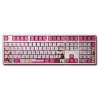 108 teclas genshin Impact Yae Miko keyhat Cherry profile Game Character Animation keyhat PBT Dye sublimación de keyhat mecánico de teclado - details 6