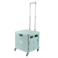Carro plegable plástico del carrito del supermercado de las cuatro ruedas del nuevo estilo de Corea con la capacidad de carga 50KG - details 0