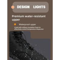 Zapatos cálidos para correr descalzos para hombre y mujer, zapatillas de goma para acampar, impermeables, antideslizantes, transpirables para caminar al aire libre, invierno - details 0